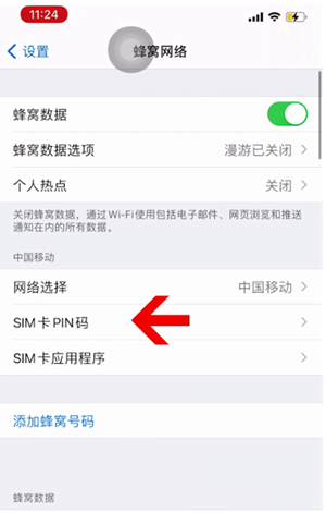 长春苹果14维修网分享如何给iPhone14的SIM卡设置密码 